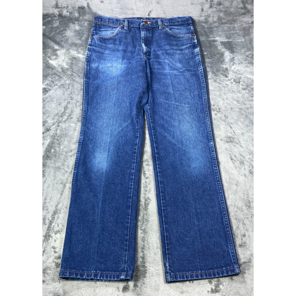 Wrangler Cowboy Cut Jeans Mens 34x30 Blue Stone Wash 47MWZ Regular Fit Classic